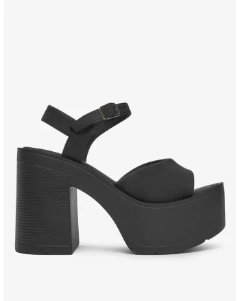 Sandale cu toc, Negru