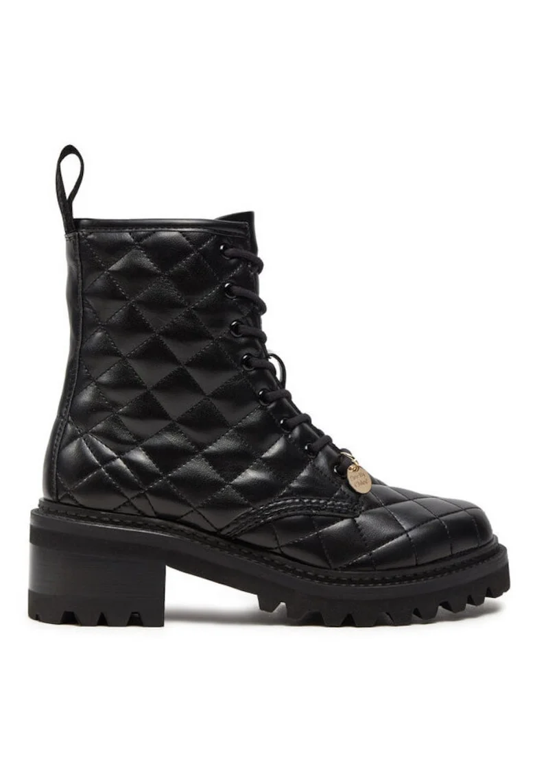Ghete dama See By Chloe, 304353673, Piele ecologica, Negru, Negru
