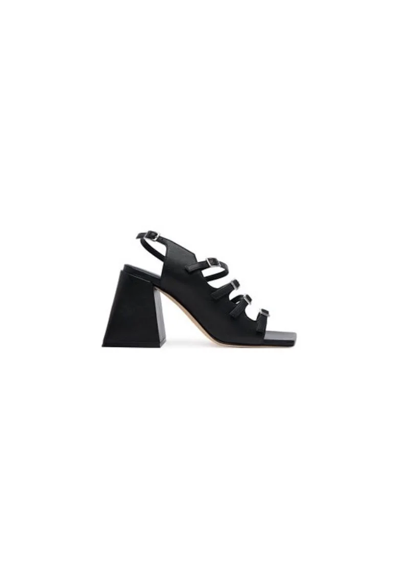 Sandale dama Vic Matie, 305311597, Piele naturala, Negru, Negru