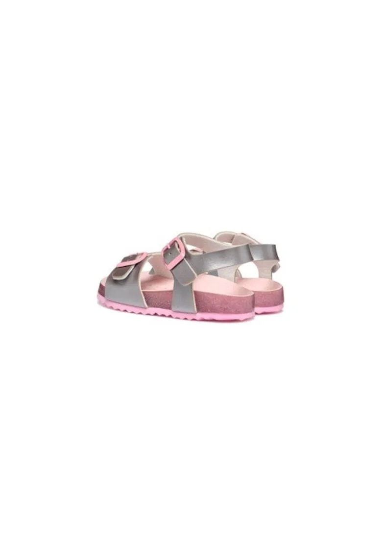 Sandale dama  304621161, Piele ecologica, Argintiu, Argintiu