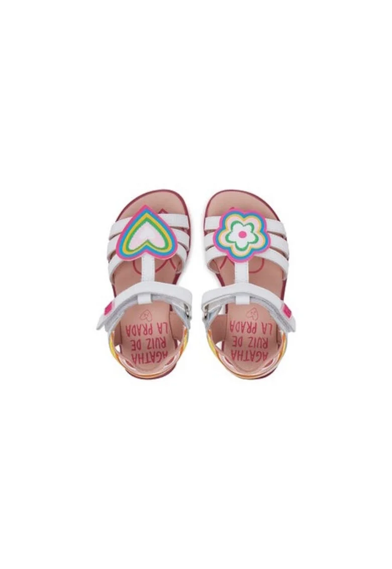 Sandale fete  305202154, Piele naturala, Alb, Alb