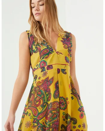 Rochie cu insertie crosetata, Multicolor