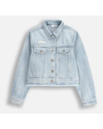 Geaca din denim,  albastru, bumbac, pentru fete,