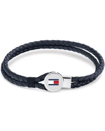 Bratara  Men’s Collection din piele 2790656, Argintiu, Albastru