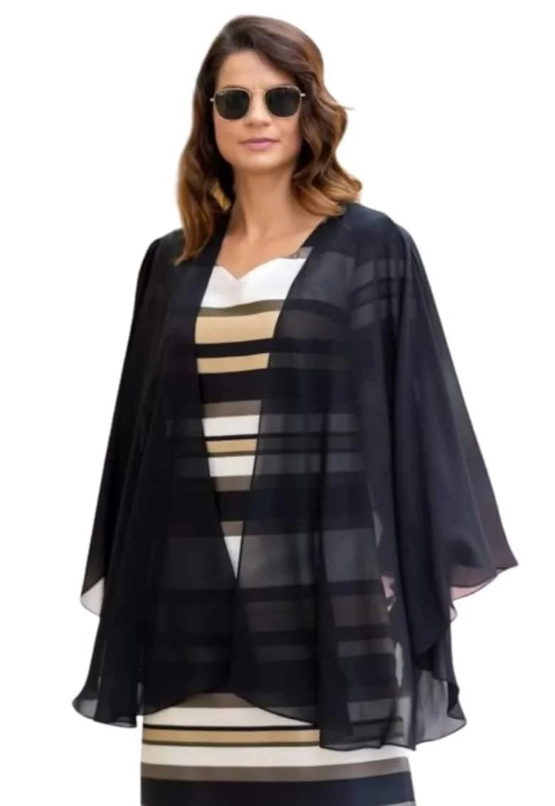 Bolero dama elegant  voal PR negru