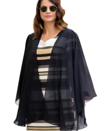 Bolero dama elegant  voal PR negru