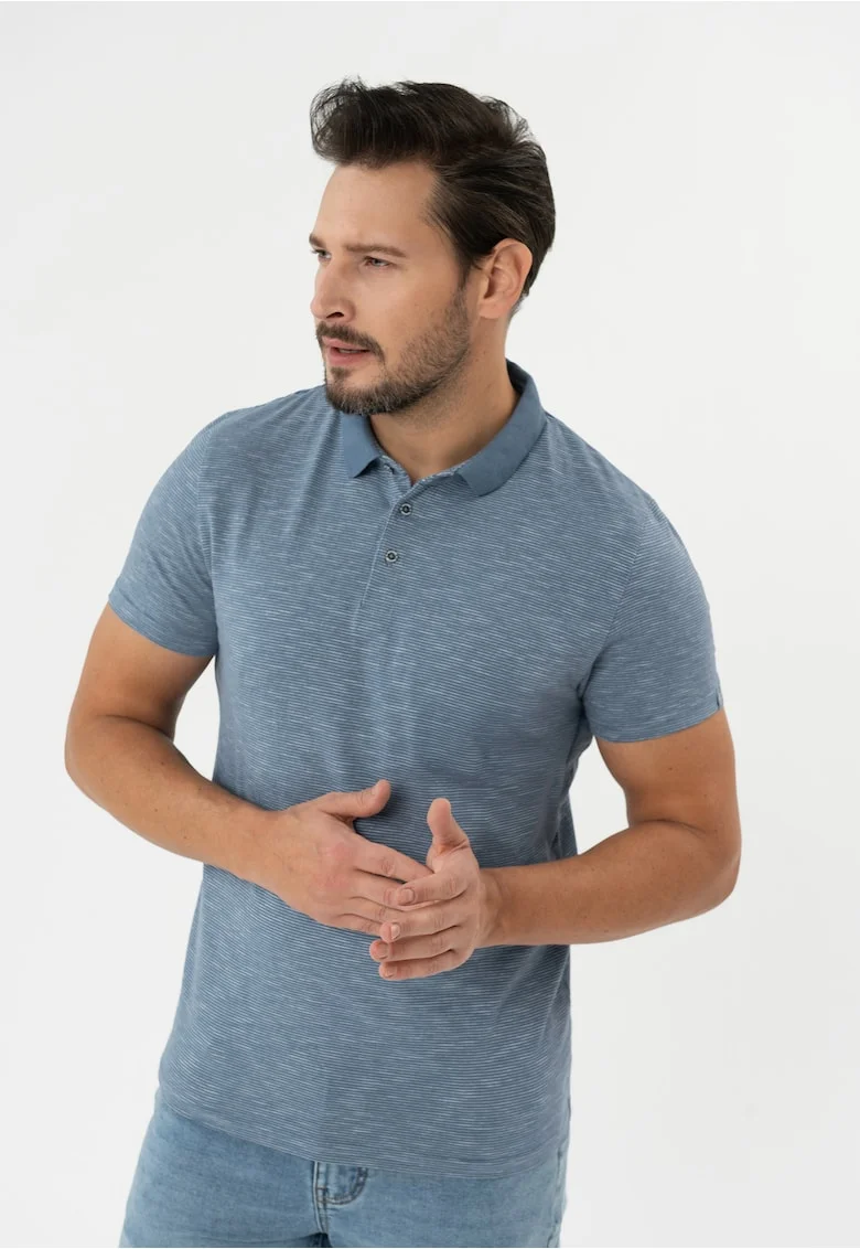Tricou polo barbati  O-Mango, Albastru deschis