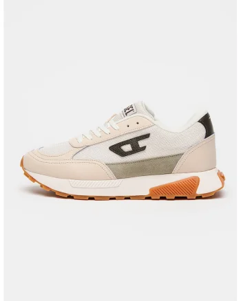 Pantofi sport Tame cu garnituri din piele, Alb/Verde feriga/Bej deschis