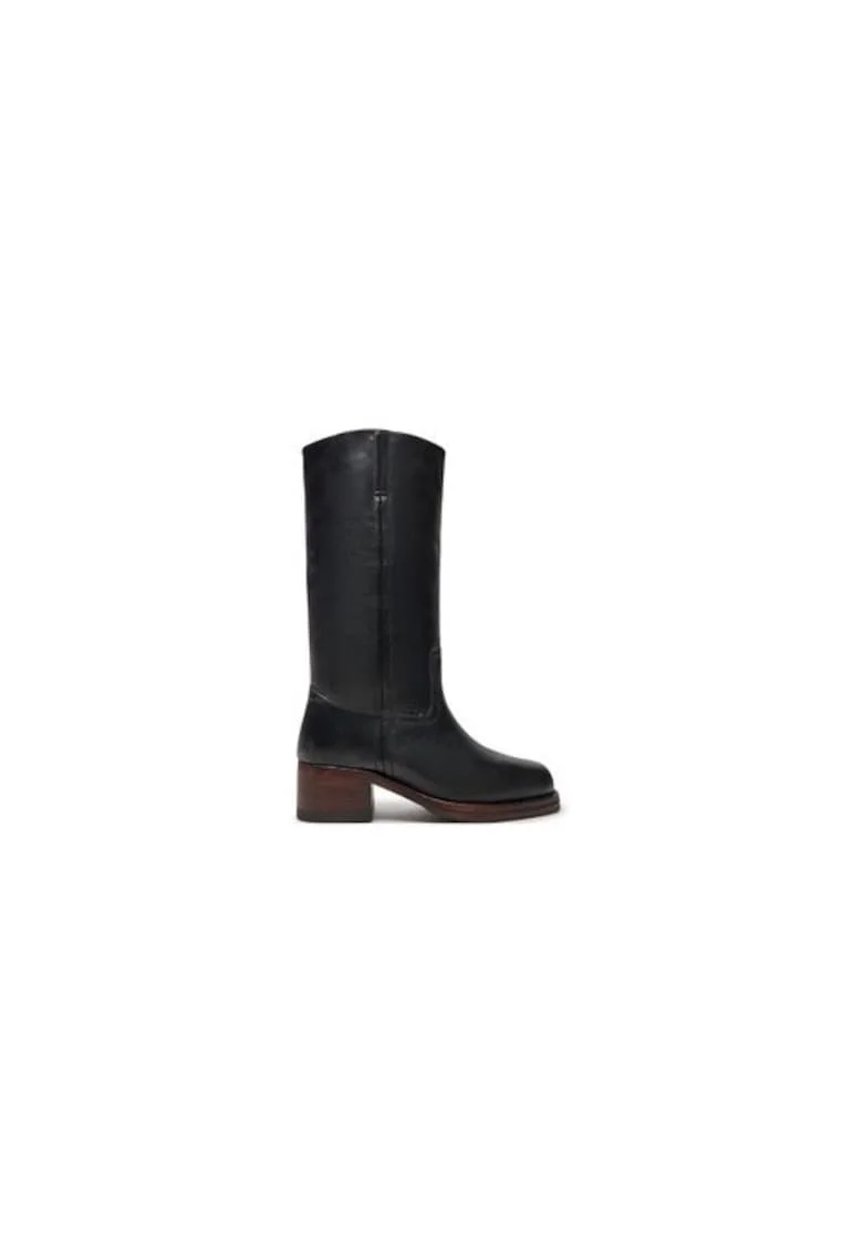 Cizme dama  304962134, Piele naturala, Negru, Negru