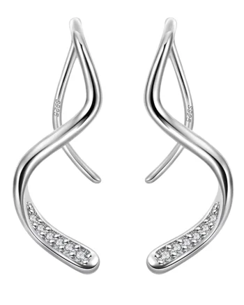 Cercei argint 925, JW1803, model elegant, placati cu rodiu