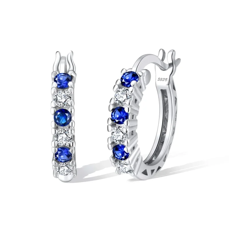 Cercei rotunzi argint 925, JW1783, model elegant, placati cu rodiu