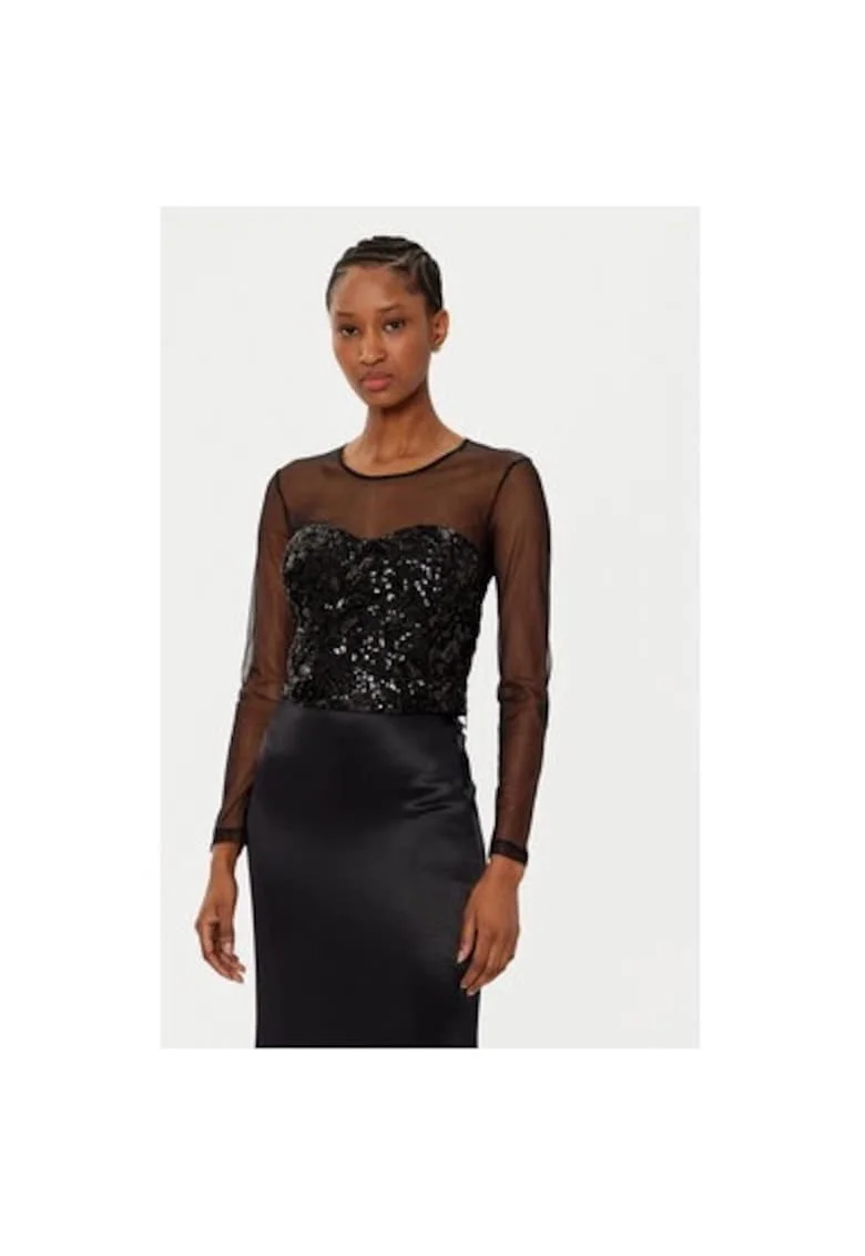Bluza dama,  305119186, Poliamida/Poliester, Negru, Negru