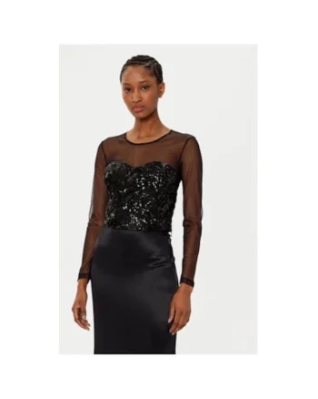 Bluza dama,  305119186, Poliamida/Poliester, Negru, Negru