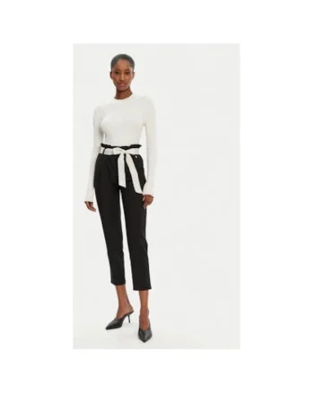 Pantaloni dama,  305265326, Poliester/Viscoza, Negru, Negru