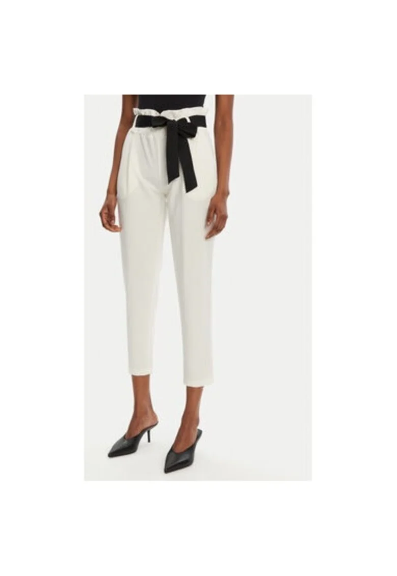 Pantaloni dama,  305265333, Poliester/Viscoza, Bej, Bej