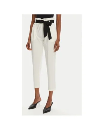 Pantaloni dama,  305265333, Poliester/Viscoza, Bej, Bej
