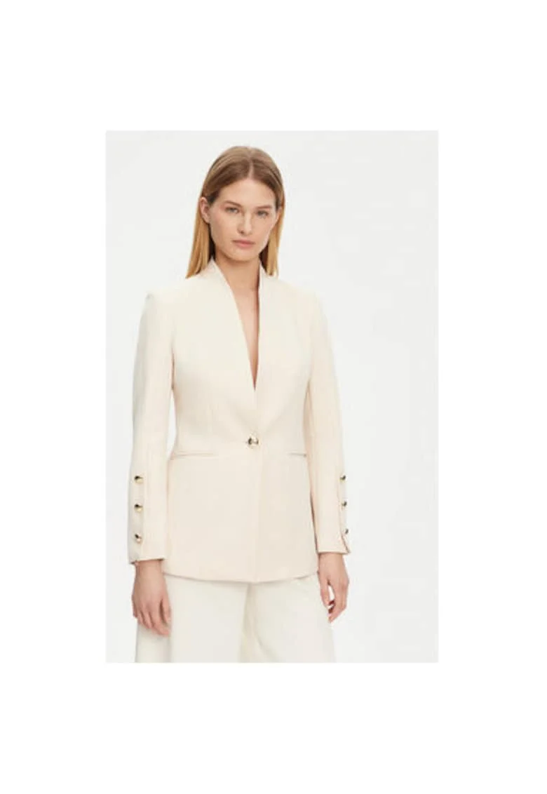 Sacou dama,  305318428, Poliester, Bej, Bej