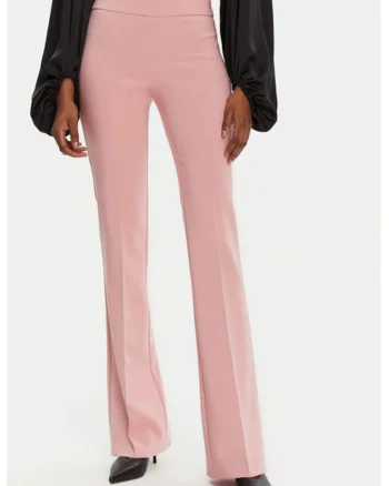 Pantaloni dama,  305266354, Poliester, Roz, Roz