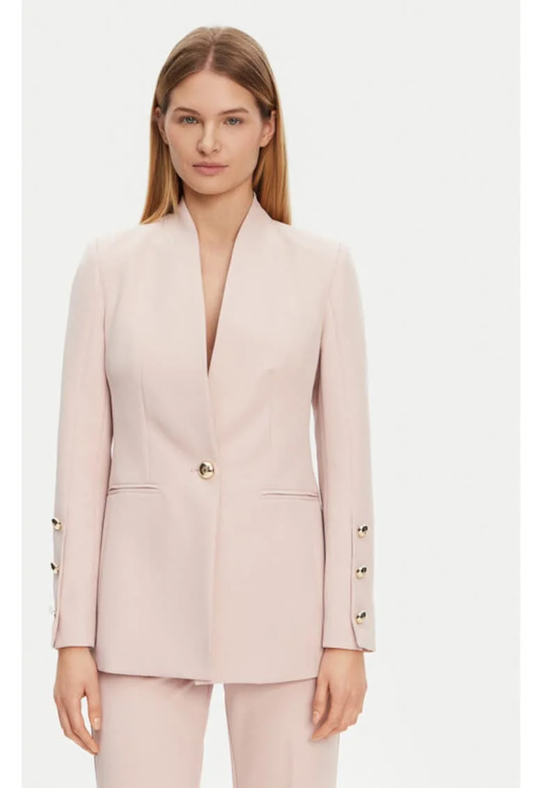Sacou dama,  305318411, Poliester, Roz, Roz