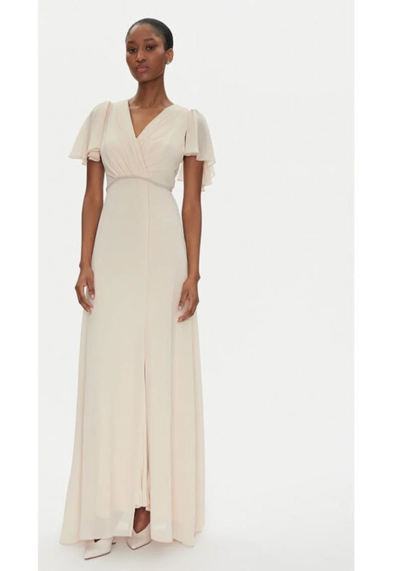 Rochie dama,  305265463, Poliester, Bej, Bej