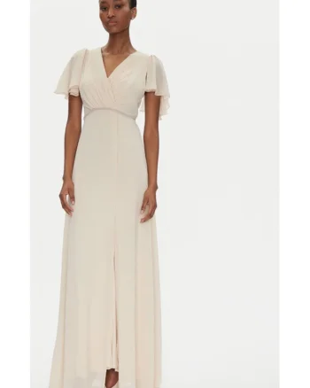 Rochie dama,  305265463, Poliester, Bej, Bej