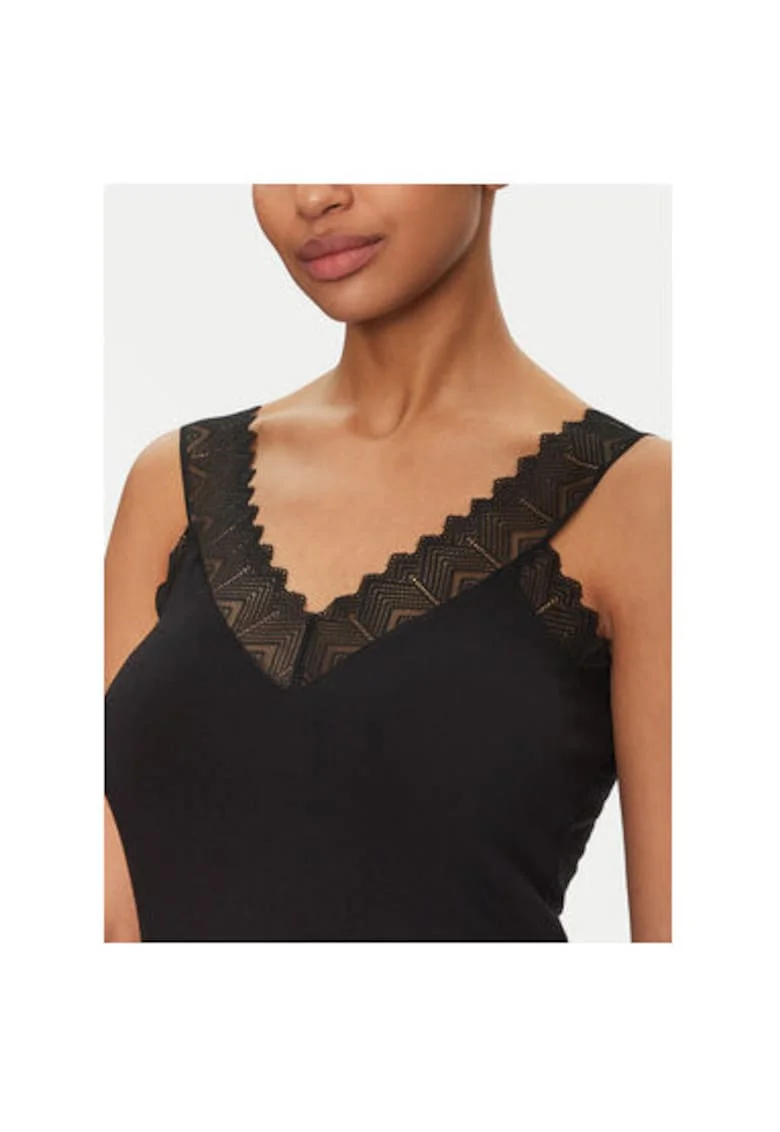 Tricou dama,  305252913, Viscoza, Negru, Negru
