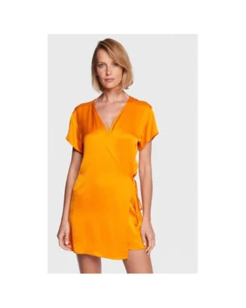 Rochie dama,  302490257, Acetat, Portocaliu, Portocaliu