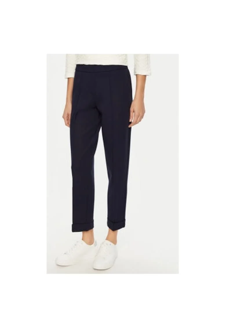 Pantaloni dama,  305136824, Viscoza/Poliamida, Albastru, Albastru