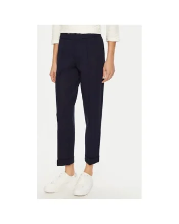 Pantaloni dama,  305136824, Viscoza/Poliamida, Albastru, Albastru