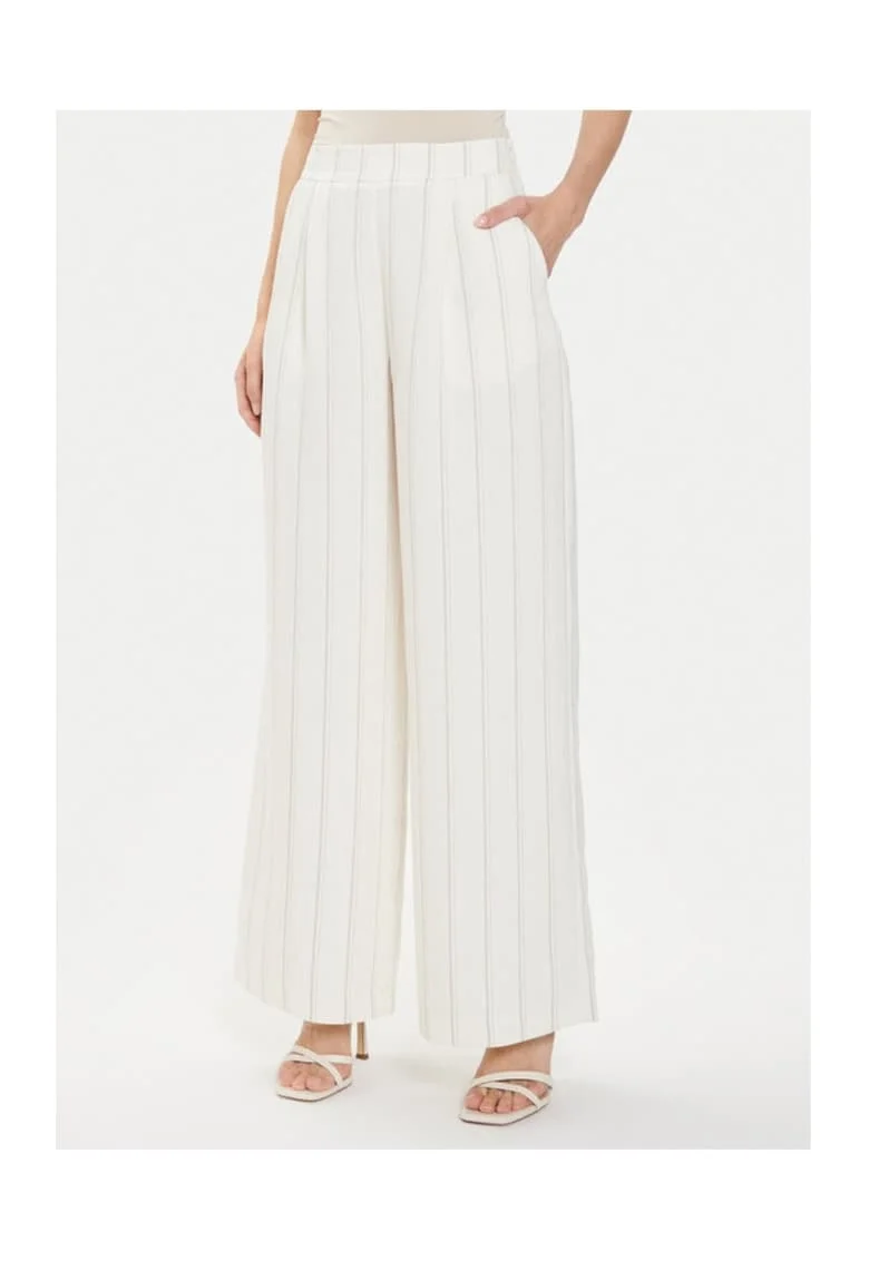 Pantaloni dama,  66166, Viscoza, Ecru