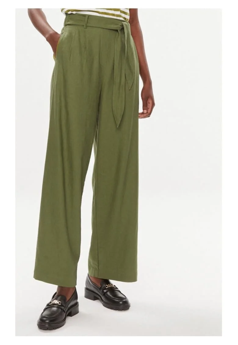 Pantaloni dama,  66203, Viscoza, Verde
