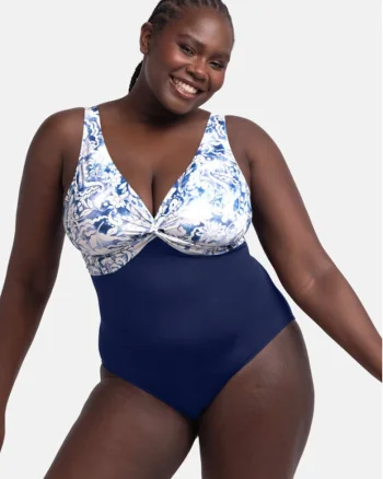 Costum de baie dama,  305229861, Poliester/Elastan, Albastru, Albastru