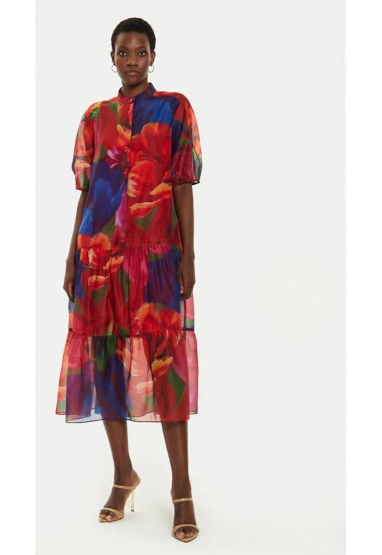 Rochie dama,  304732973, Poliester, Multicolor, Multicolor