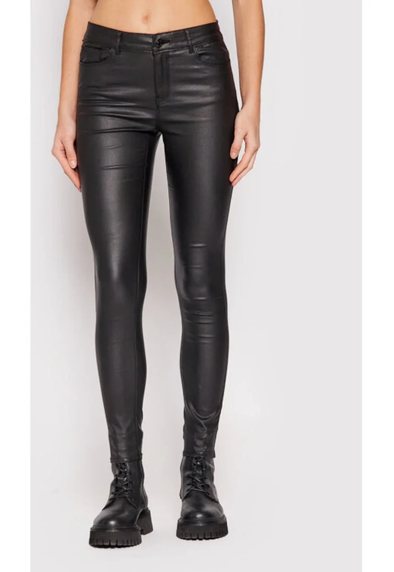 Pantaloni dama,  209579574, Viscoza/Nylon, Negru