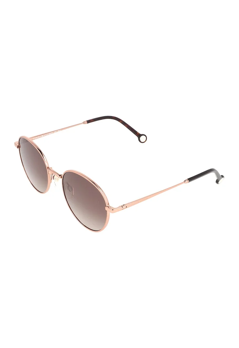 Ochelari de soare rotunzi cu lentile in degrade, Auriu rose
