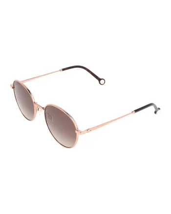 Ochelari de soare rotunzi cu lentile in degrade, Auriu rose