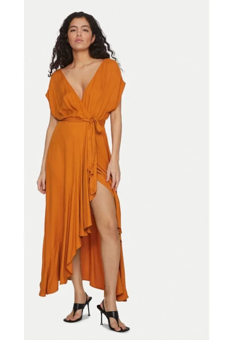 Rochie,  54485, Viscoza, Portocaliu