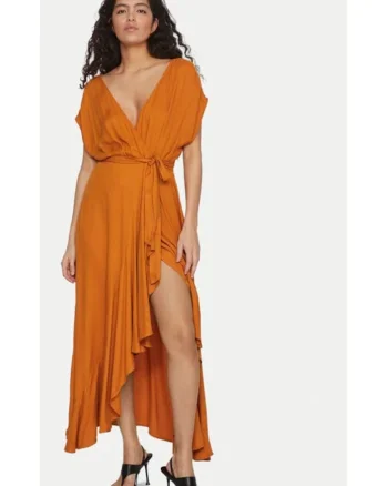 Rochie,  54485, Viscoza, Portocaliu