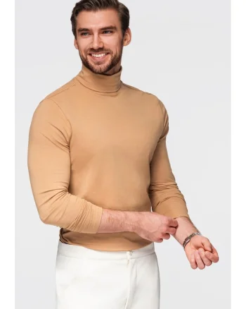 Bluza slim fit cu guler inalt