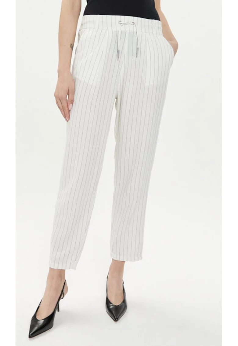 Pantaloni dama,  303385927, In/Viscoza, Alb