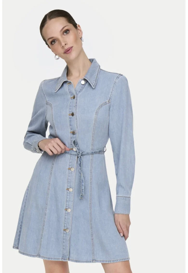 Rochie dama,  304913297, Lyocell/Bumbac, Albastru, Albastru