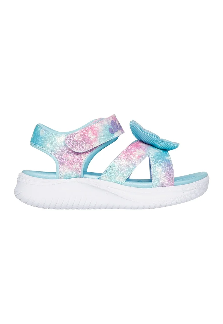Sneakers, Sandale cu velcro Lights-Jumpsters, Albastru pastel/Roz pastel