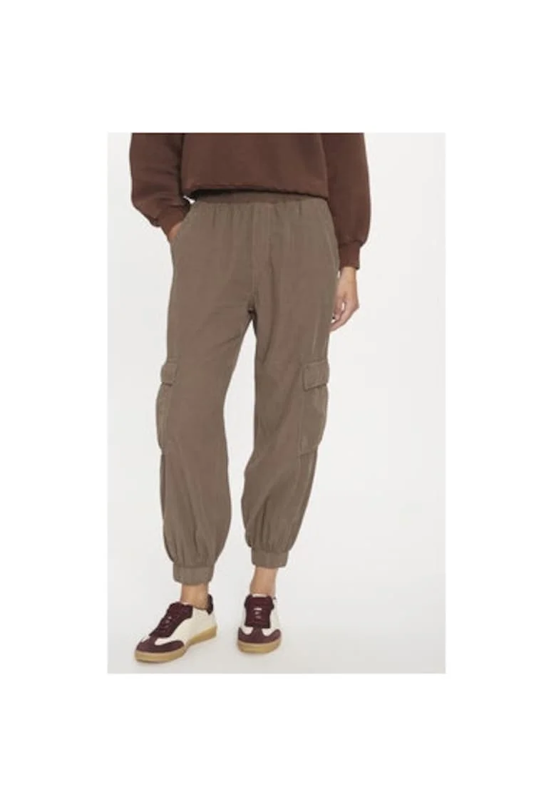 Pantaloni dama,  304530692, Bumbac, Maro, Maro