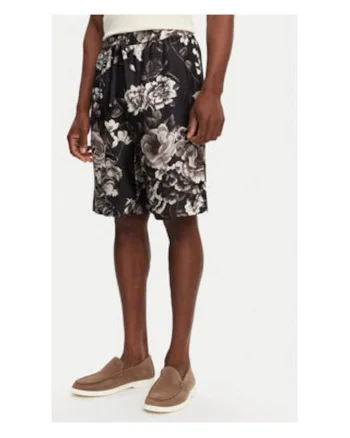 Pantaloni scurti Dolce Gabbana barbati, negru, matase,