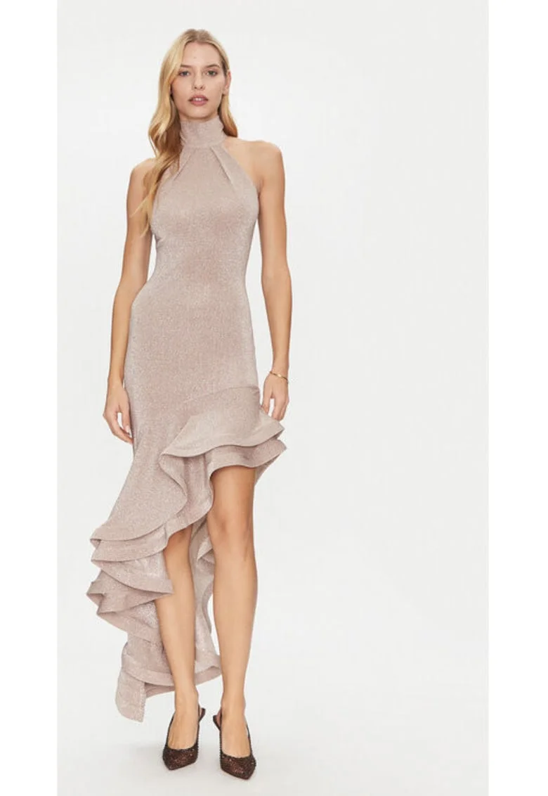Rochie dama,  305172624, Poliester/Poliamida/Elastan, Auriu, Auriu