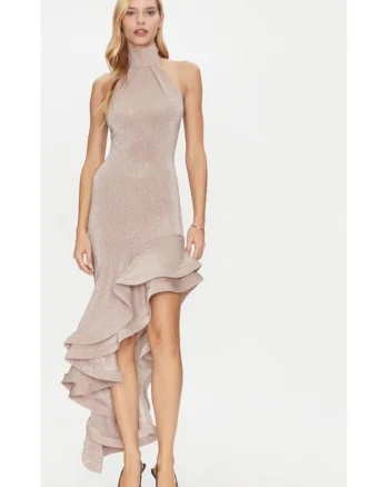 Rochie dama,  305172624, Poliester/Poliamida/Elastan, Auriu, Auriu