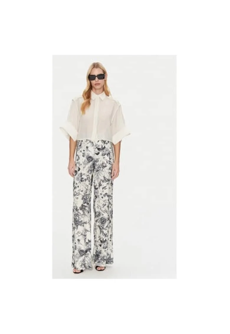 Pantaloni dama,  305172365, Viscoza, Negru, Negru