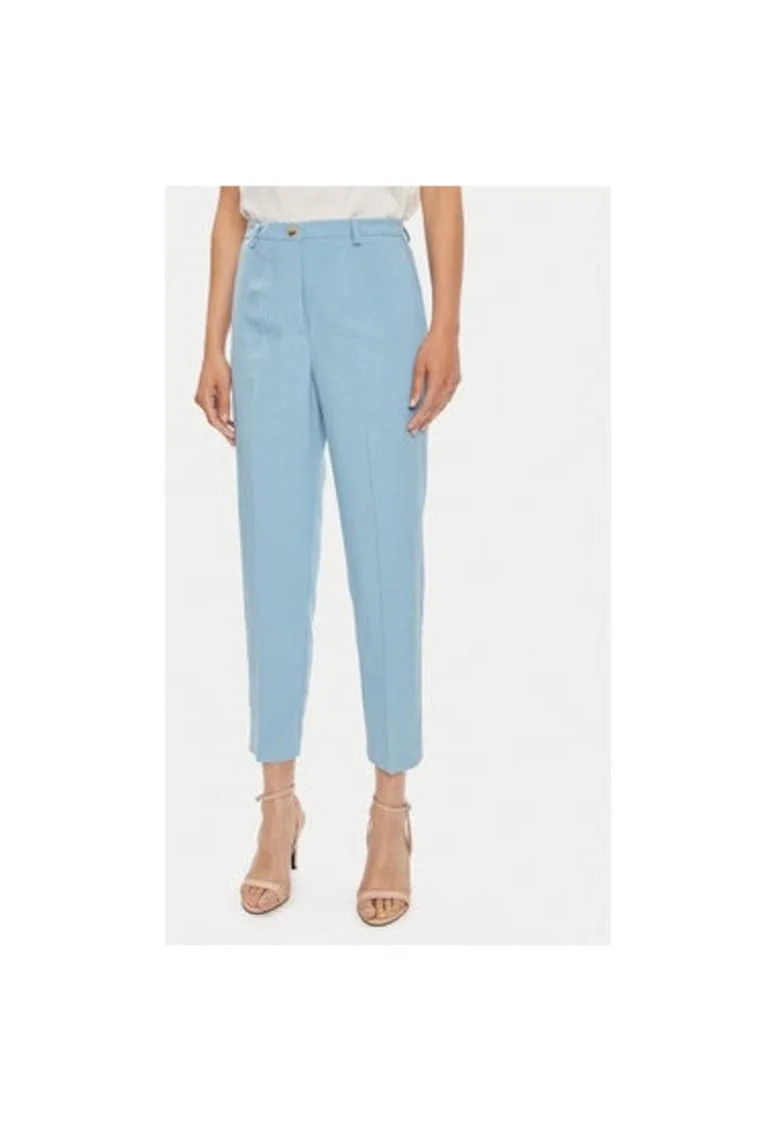 Pantaloni dama,  304549557, Viscoza/In, Albastru, Albastru
