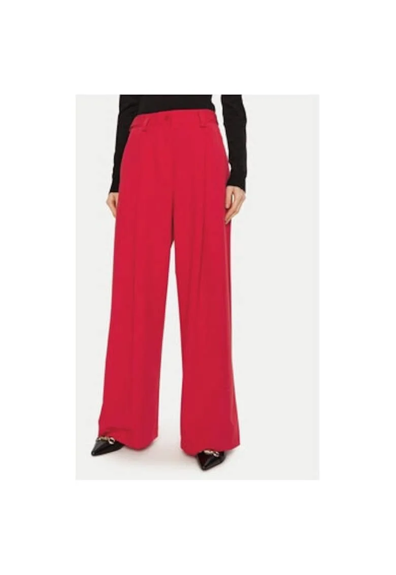Pantaloni dama,  304876943, Poliester/Viscoza, Negru, Negru