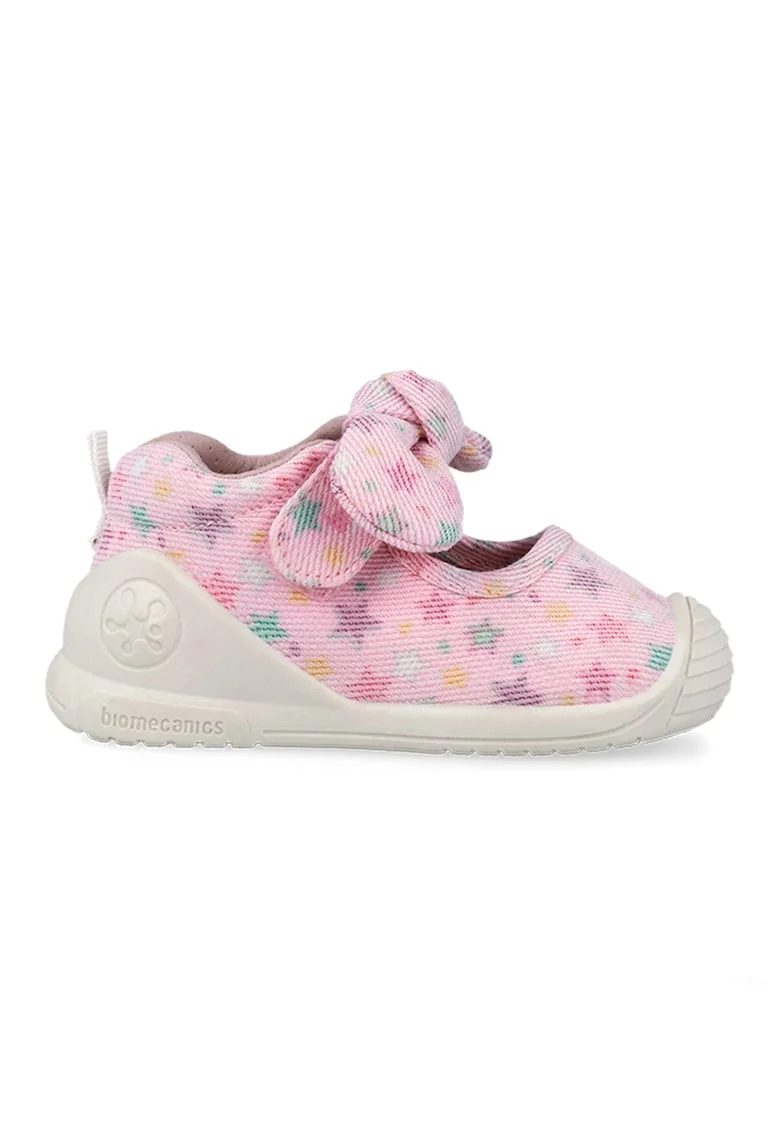 Pantofi din material textil cu imprimeu stele, Albastru pastel/Roz pastel/Bej deschis
